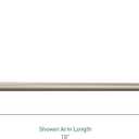 Moen Brushed Nickel Extended 18-Inch Straight Overhead Shower Arm, 336651BN