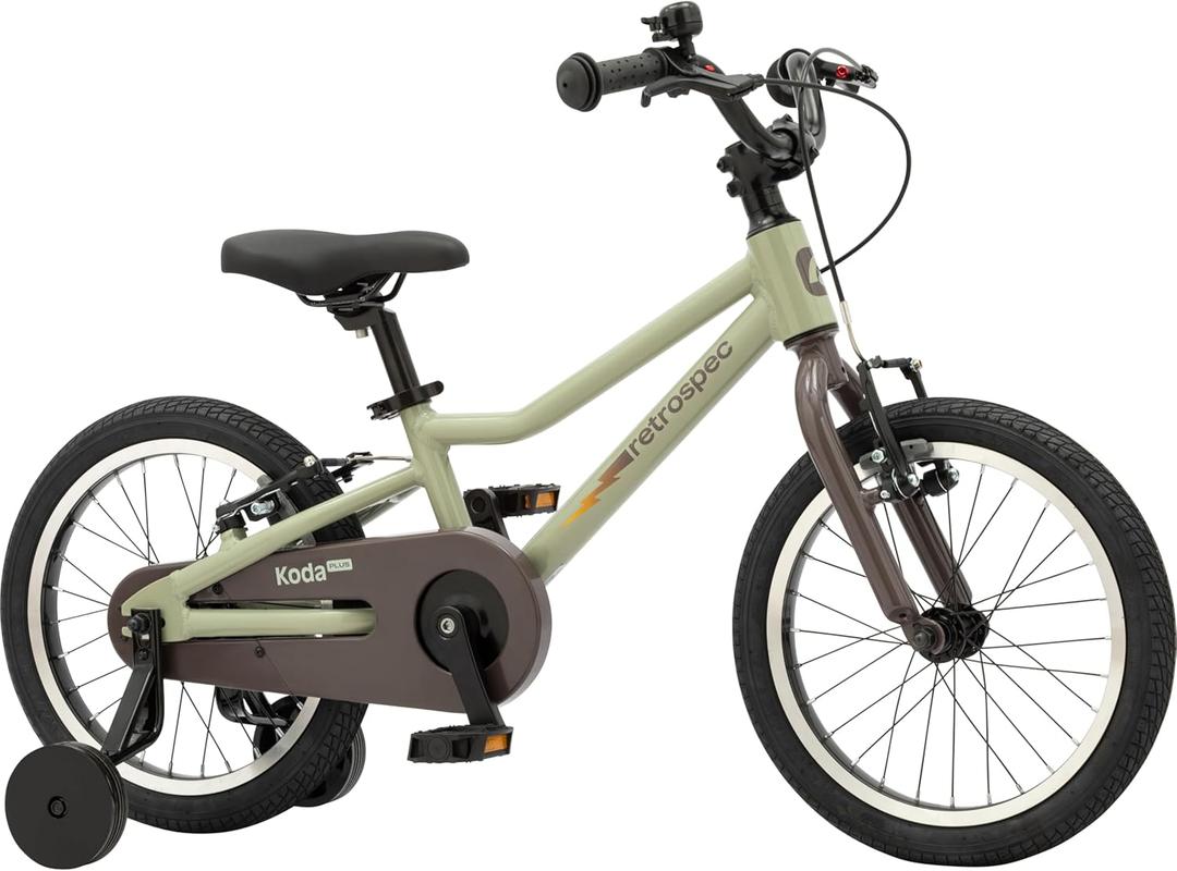 Retrospec Koda Plus Kids Bike for Boys & Girls Ages 4-6 Years - 16" Children's Bicycle, Adjustable Seat & Handlebars (Iguana)
