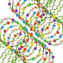 Assorted Colored Flower Crown, Wreath Headband Floral Headpiece Party Festivals, Garland Multicolor Headbands (24 PCS)