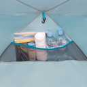 Easthills Outdoors Instant Shader Enhanced Deluxe XL Beach Tent Easy Set Up 4-6 Person Popup Sun Shelter 99" Wide for Family UPF 50+ Double Silver Coating with Extended Zippered Floor Pacific Blue