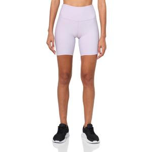Champion Bike Shorts, Soft Touch, Moisture Wicking, Pocket Leggings for Women, 7" & 25" (Small, Morning Dew Purple Ribbed Bike Short)