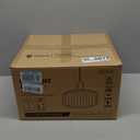 Glass Globe Pendant Light fixtures 1-Lights Black Mid Century Modern Pendant Lights with Amber Hand Blown Glass Shade Ceiling Hanging Lighting for Dining Room Table Kitchen Island