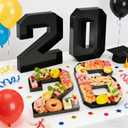 2026 Cardboard Charcuterie Numbers, Fillable Number Boxes, Graduation Serving Trays, Paper Charcuterie Board, Party Centerpieces, Fruit Cheese Tray, Grad Tabletop Decor, Wedding Snack Supply (Black)