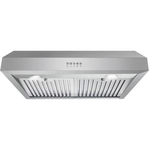 COSMO UC30 29.5 in. Ducted Under Cabinet Range Hood, Kitchen Over Stove Vent, 3-Speed Fan, Permanent Filters, LED Lights in Stainless Steel, 30 inch