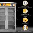 5-Shelf Electric Catering Hot Box Food Warmer Accommodating up to (10) 15" Pizza Boxes, Countertop Heated Holding Cabinet for Pretzels, Warming Machine for Home Commercial Use, 120V 600W