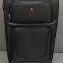 SwissGear Sion Softside Expandable Luggage, Dark Grey, Checked-Large 29-Inch