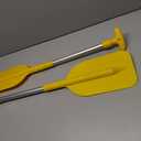 Pactrade Marine Boat Kayak Canoe Rafting Jet Ski Tube Yellow Plastic Telescopic Aluminum Mini Oar Paddle Extended from 20'' to 41.3" Boat Accessories for Kids and Adults