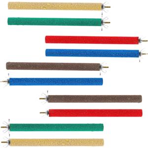 10 Pcs Parrot Perch Stand Bird Perch Stand Toy Colorful Paw Grinding Stick Cage Wooden Parakeet Perch Accessories for Cockatiels
