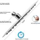 NearMoon Rain Shower Head, Ultra-Thin Design-Pressure Boosting, Awesome Some Experience, High Flow Stainless Steel Rainfall Head (12 Inch, Chrome Finish)