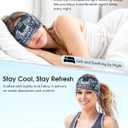 MUSICOZY Sleep Headphones Bluetooth Headband, Wireless Sleeping Headphones Music Sport Headbands, Long Time Play Sleeping Headsets Built-in Thin Speakers, Skulls Design for Sleeping Yoga