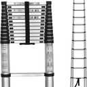 14.5FT Telescoping Ladder, Lightweight Collapsible, Aluminum Retractable Ladder, Telescopic Compact Ladders for Home, 330LB Capacity