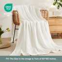 EMME Muslin Blankets for Adults Throw Blanket for Couch Breathable Gauze Soft Lightweight Airy White Twin XL 66" x 90"
