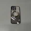 Misscase for iPhone 16 Pro Max Magnetic Glitter Case Compatible with MagSafe,Full Protection Slim Shockproof Anti-Scratch Case with Camera Lens Protector Logo View Dust-Proof Net for Women Black