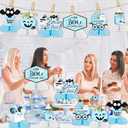 8 Pieces Halloween Honeycomb Centerpieces Blue, A Baby is Brewing Baby Shower Decorations Halloween Baby Shower Party Table Decoration for A Little Boo is Almost Due Baby Shower Boy