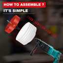 BEoffer 6 Inch / 152mm Hole Saw with Dust Bowl Mess Free for Recessed Lights Can Lights Corn Hole Boards, 6 Hole Saw with Arbor in Bi-Metal Hole Cutter for Wood, Plastic Board, Ceiling,Drywall