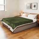 Electric Heated Blanket Full Size 72"x84" - Microplush & Sherpa Fabric Dual-Sided, 6 Heat Settings & 1-10 Hours Auto Off , Cozy Warming Throw for Home, Office, or Bed, Machine Washable, Olive Green