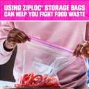 Ziploc Quart Food Storage Bags, Stand-Up Bottom, Easy to Fill, 80 Count