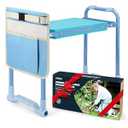 Jardineer Folding Garden Kneeler and Seat, 10 Inch Wider Kneeling Bench Stool, Portable Gardening Workseats with Tool Bag and Padded Cushion, Garden Gift for Women Seniors(Blue)