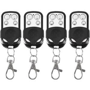 433mhz Copy Type Key Fob, Motorcycle Handlebar Garage Door Opener, 4pcs Universal Gate Garage Door Remote Control Key Fob or Car Garage Door Gate