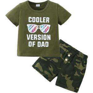 DISAUR Toddler Boy Clothes Little Baby Boys Outfits 2PCS Summer Short Sleeve With Pants Clothing Set for 2-3 Years