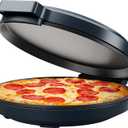 Chefman Everything Maker & Pizza Oven  1440W Countertop Electric Pizza Maker with 12 Nonstick Cooking Plates, Plus Makes Quesadillas, Omelettes and More, with Indicator Lights and Vertical Storage (13" x 15" x 4", Midnight)