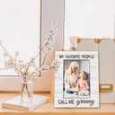 Beliran Granny Gifts Picture Frame 5x7, Grandma Photo Frame, Christmas Mothers Day Birthday Gifts for Grannys, My Favorite People Call Me Granny Wooden Picture Photo Frames for Desk Home Room Decor