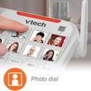 VTech SN5147 Amplified Corded/Cordless Senior Phone with Answering Machine, Big Buttons, 90dB Extra-Loud Ringer, 50dB Audio Assist, Call Blocker