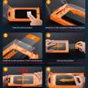 MRGLAS TOP 9H+ Glass 2+2 Packs for iPhone 17 Pro Screen Protector with Camera Lens Protector [Zero Bubble, Auto-Dust Removal] [10X Military Protection] 17 Pro 6.3'' Tempered Glass Full Edge Coverage