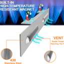 Wind Guards For Blackstone 36 Inch Griddle,Magnetic Stainless Steel Wind Guard For Blackstone 36" Griddle,Compatible with Blackstone 36 Inch Griddle Hood,Rear Grease Cup and Side Shelf