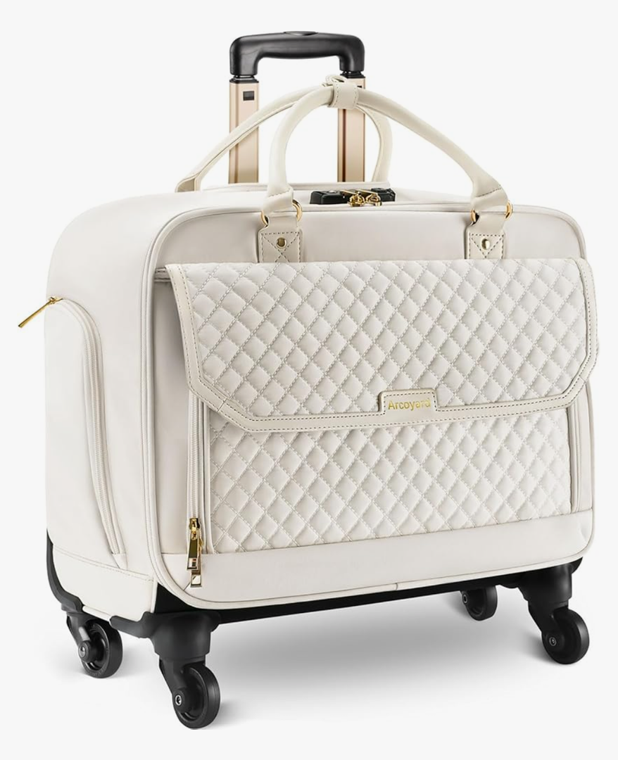 Rolling Laptop Bag, Briefcase for Women and Men with 4 Spinner Wheels and Handle, Roller Computer Bag for Work Travel Carry On, TSA Friendly Design, Beige
50+ bought in past month