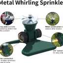 Biswing 2 Pack Lawn Sprinkler, Heavy Duty Metal Square Garden Sprinkler, 360 Degree Large Area Irrigation, Connectable Rotating Automatic Water Sprinklers for Yard Lawn Garden Watering
