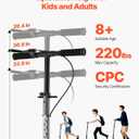 VEVOR Kick Scooter for Kids Ages 8+, Teens & Adults, 2-Wheel Toddler Scooter with Adjustable Height Handlebar, Wide Anti-Slip Deck, Foldable Lightweight Frame for Boys & Girls up to 220 lbs, Gray