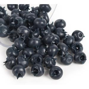 Artificial Blueberry, 50Pcs Fake Blueberry Without Frost Lifelike Blueberries Simulation Blue Berries Fake Fruit for DIY Craft Home Kitchen Cabinet Food Photography Props