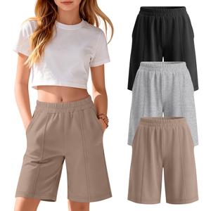 YooAurvox 3 Pack Girls Bermuda Athletic Shorts, 3-Color, 7-8 Years