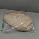 Round Vinyl Fitted Tablecloth, Waterproof Elastic Table Covers Wipeable Flannel Backed Tablecloths for Picnic Camping Indoor and Outdoor (Beige Wood, Fits 57" to 65" Diameter Tables)