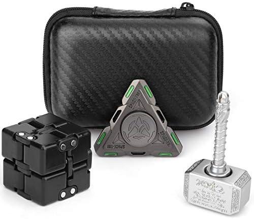 Handheld Mini Fidget Toy Set Fidget, Infinity Cube, Fidget Cube, Glow in The Dark Fidget Spinner Stress and Anxiety Relief Stuffer Gift for Teen Kids Adults