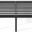 NEW JETO Metal Bed Frame,King Size Bed Frame with Storage Space,Heavy Duty Sturdy Mattress Foundation,Easy Assembly,No Box Spring Needed, Black,18 Inch,King