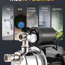 Hanchen 3/4 HP Shallow Well Pump with Pressure Tank, Automatic Booster System, Self-Priming Stainless Steel Jet Pump with Water Flow Switch Water Pressure Switch