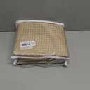 MIYE Pleated Waffle Weave Bed Skirt, Tailored Dust Ruffle 14 Inch Drop Easy Fit, Machine Washable,No Split Corners (Beige,Cal King - 14" Drop)