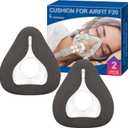 2 Packs Full Face CPAP Mask Cushion (L) for ResMed Airfit F20 & Airtouch F20, Innovative 3D Memory Foam with Built-in Silky Brown Velvet Liner - Highlights Cozy Fit & Leak-Free Seal for F20 Mask Large