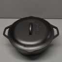 Lodge 7-Quart Cast Iron Dutch Oven  Made in USA, Pre-Seasoned, PFAS-Free & Non-Toxic, Heat-Treated, Induction Compatible, Self-Basting Lid, Durable Multi-Use Cooking Pot for Oven to Table