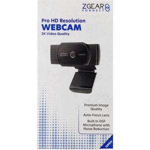 ZGear Connect Pro HD Resolution Webcam - 2K Video Quality - Black (CM-W5MPA-BK)