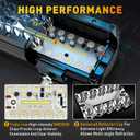 NAOEVO 12Inch LED Light Bar and 2PCS 4Inch LED Pod Lights, 420W 42000LM LED Fog/Driving/Off Road Lights Bar, Spot Flood Combo LED Light Bar with Wiring Harness Kit-3 Lead for Truck ATV Boat