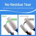 4 x Extra Sticky Pet Hair Remover Lint Roller, 4 Refills (360 Sheets) + 2 Handles, Easy Tear No Residue for Clothes, Couch, Furniture and Car Seats