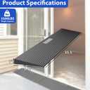 1" Rise Threshold Ramp for Doorways, 35.5" Wide Rubber Ramp for Wheelchairs, Walkers & Scooters, Cut-to-Fit Angled Entry Mat Ramp for Safer Home Access for Seniors & Kids