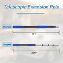 5-20FT Telescoping Pole, Multi-Purpose Extension Pole with Easy Flip Lock, Universal Twist-on Metal Tip, Lightweight Sturdy Aluminum Paint Roller Extension Pole for Painting, Window Cleaning