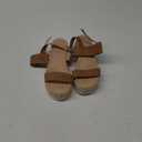 LAICIGO Women’s Open Toe Wedge Platform Espadrilles Ankle Strap Buckle Faux Leather Cork Rubber Summer Sandals,8