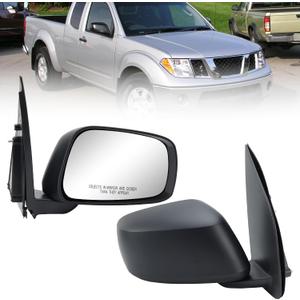 Right Passenger Side Mirror Compatible with Nissan Frontier 2005-2021 Power Manual Folding Non-Heated (Black)