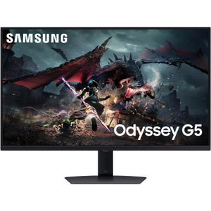 SAMSUNG 32-Inch Odyssey G50D Series QHD Fast IPS G-Sync Compatible Gaming Monitor, 1ms, VESA DisplayHDR 400, 180Hz, AMD FreeSync, Adjustable Stand, Eye Saver Mode, LS32DG502ENXZA, 2024