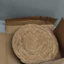 Defined Deco Woven Placemats Set of 4,12" Round Rattan Placemats,Natural Hand-Woven Water Hyacinth Placemats,Farmhouse Weave Place Mats,Rustic Braided Wicker Table Mats for Dining Table,Home,Wedding.